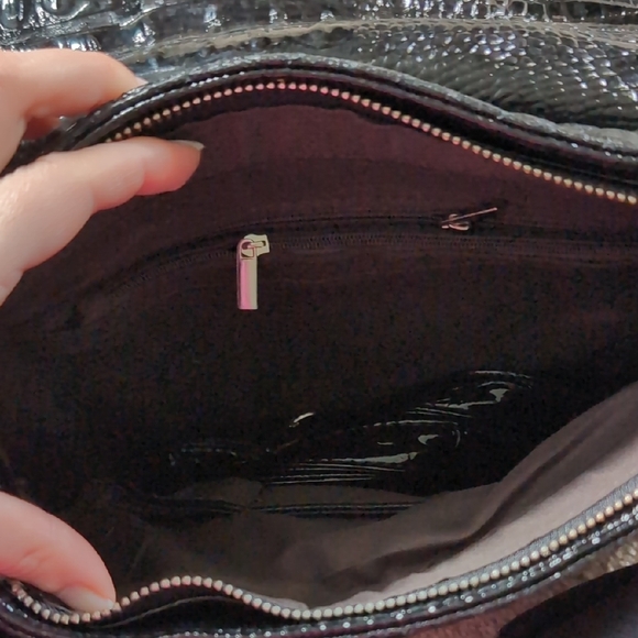 Black Rhinestone Studded Handbag - Picture 4 of 6